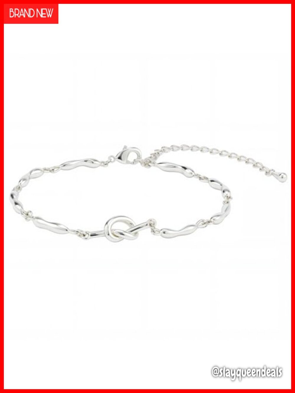18K Gold/Silver Plated Knot Bracelet, Minimalist Tie Design Bangle, Non Tarnish